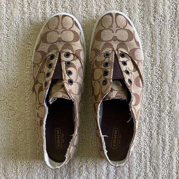 Coach Katie Slip On Signature Sneakers - Picture 1 of 11